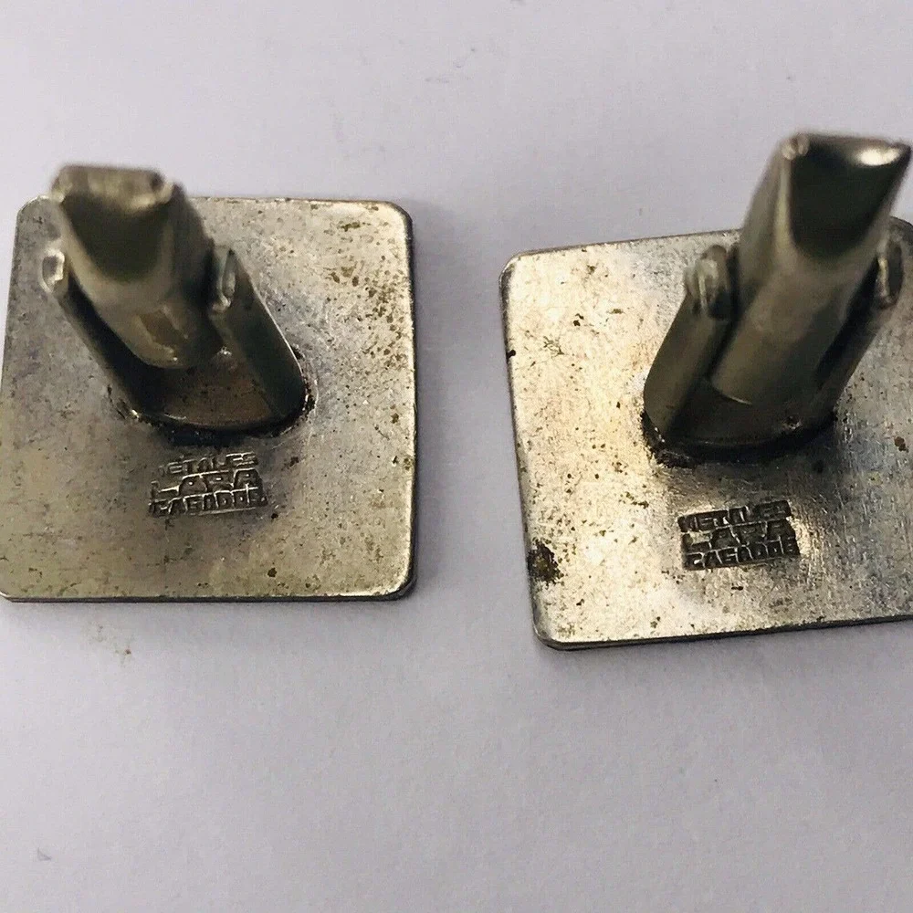 Cufflinks Lara Metales Casados Cufflinks Alpaca‎ Tri Color Gold Silver Square